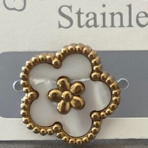 Stainless Steel Floral Elegance Stud Earrings